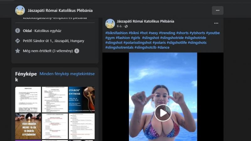 Pornográf tartalmakkal bombázták meg egy katolikus plébánia Facebook-oldalát.